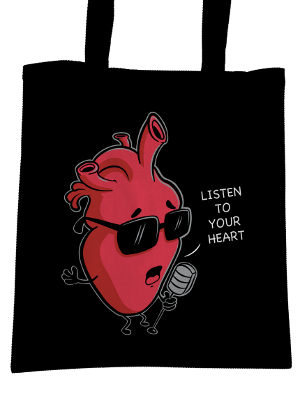 Listen to your heart táska Black