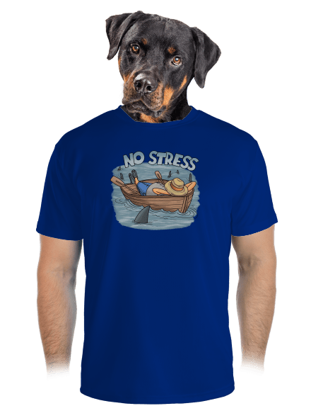 No stress férfi sportpóló Royal Blue Mal