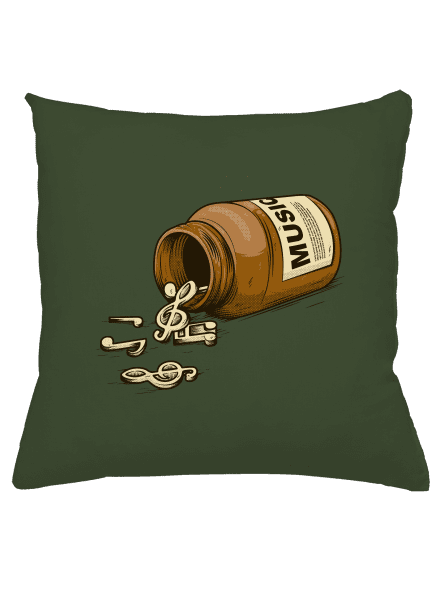 Music Pills párna Olive Green