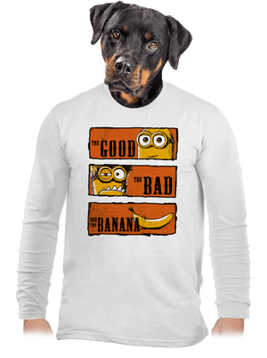A Jó, a Rossz és a Banán férfi hosszú ujjú póló White