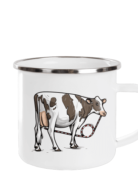 Cow drink pléhbögre White