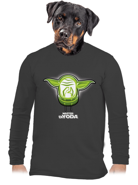 Master DiYoda férfi hosszú ujjú póló Dark Grey
