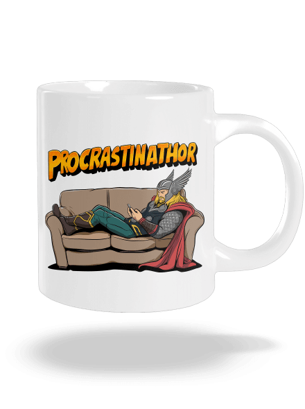 Procrastinathor nagy bögre White