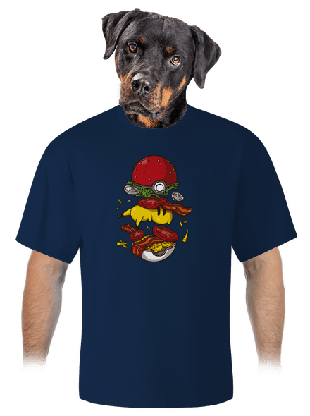Pokémon burger unisex túlméretezett póló Midnight Blue