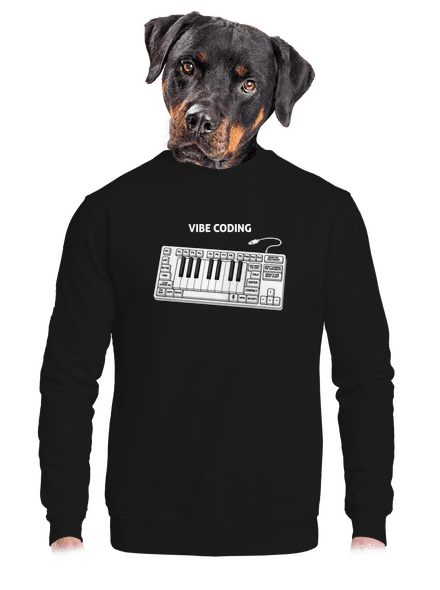 Vibe coding unisex crewneck Black