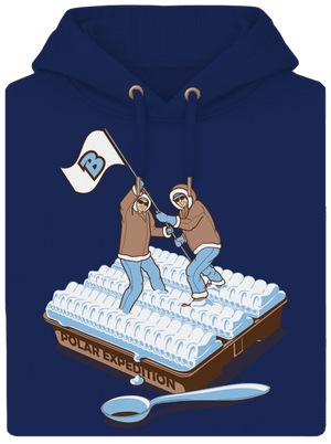 Sarki expedíció unisex prémium pulóver Navy