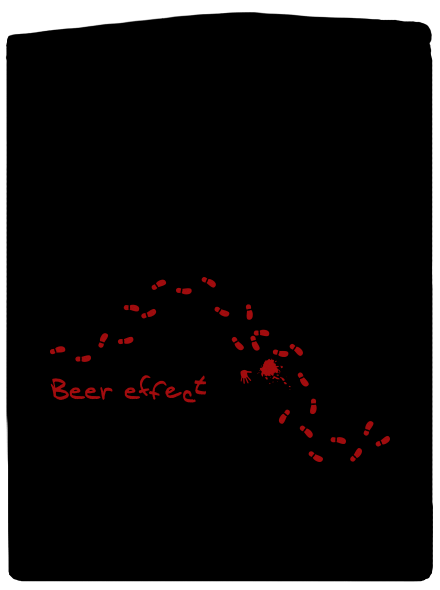 Beer effect cipzáras férfi pulóver Black