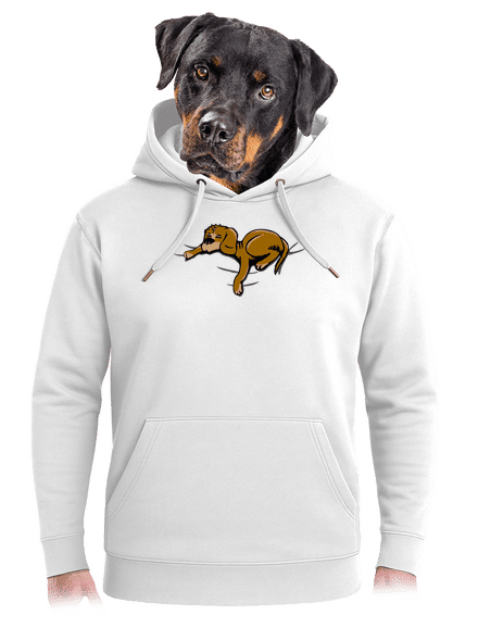 Alvó kutya unisex prémium pulóver Snowwhite