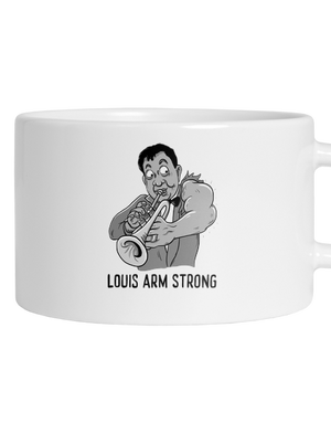 Louis Armstrong macaron bögre White