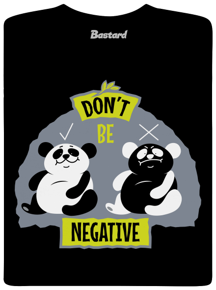 Don't be negative férfi hosszú ujjú póló Black