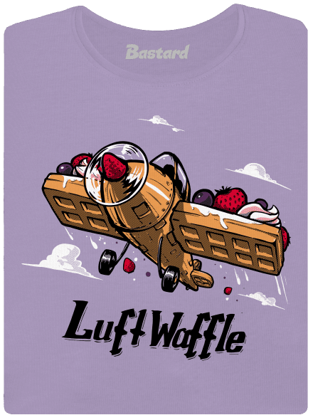 Luftwaffle női póló elasztikus alsó szegéllyel Lavender