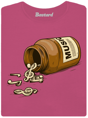 Music Pills prémium női póló Magenta