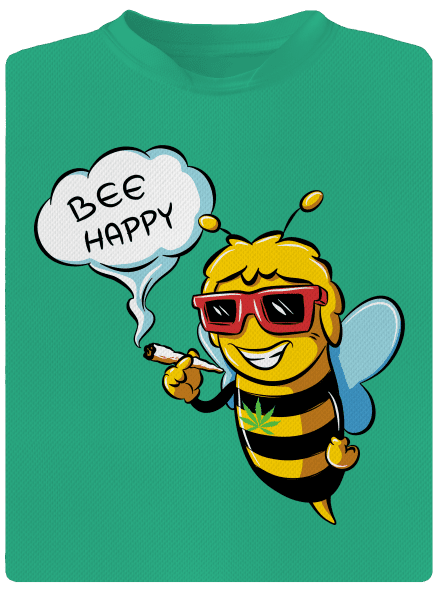 Bee happy férfi sportpóló Mint Mal