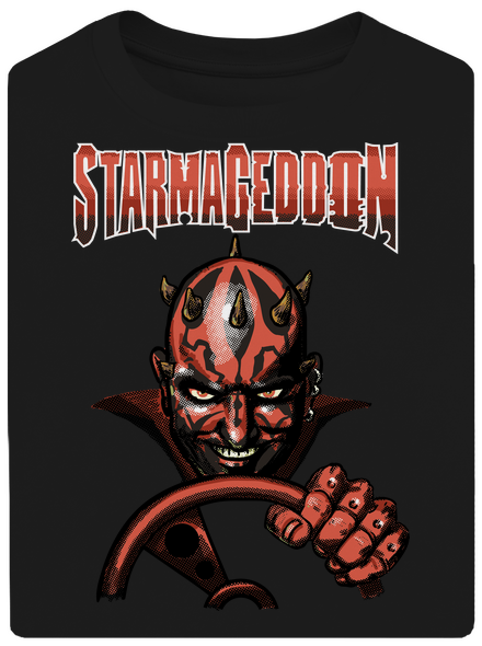 Starmageddon unisex túlméretezett póló Black
