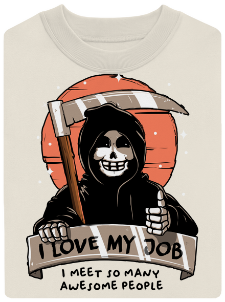 I love my job unisex crewneck Off White