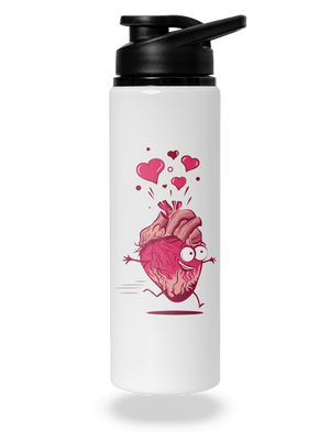 Szerelmes szívek kulacs White