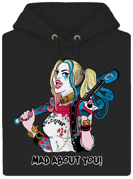 Joker és Harley unisex prémium pulóver Dark Black
