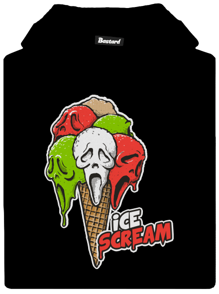 Ice Scream gyerek kenguruzsebes pulóver Black