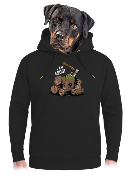 I Am Groot unisex prémium pulóver Dark Black