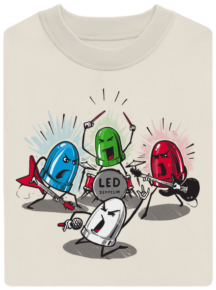 Led Zeppelin unisex crewneck Off White