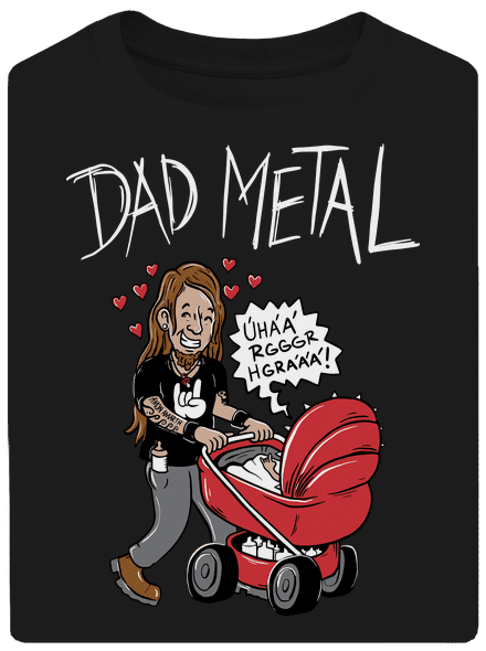 Dad metal unisex túlméretezett póló Black