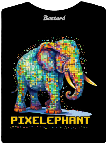 Pixelephant női póló Black