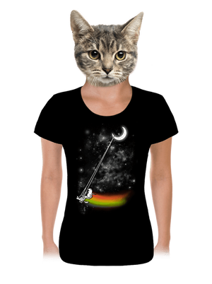Unicorn universe női póló Black