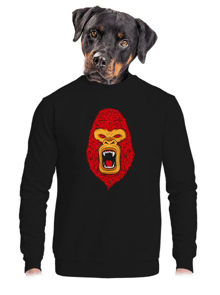 Gorilla face unisex crewneck Black