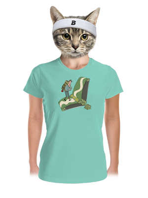 túrázás az övön női sportpóló Mint Mal