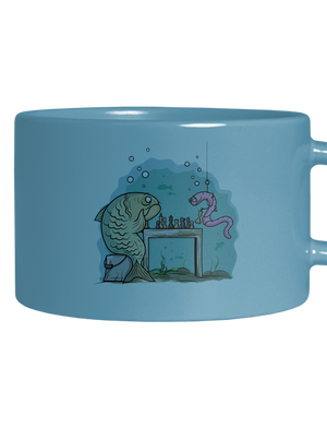 A halat nem lehet kifogni macaron bögre Blue Macaron