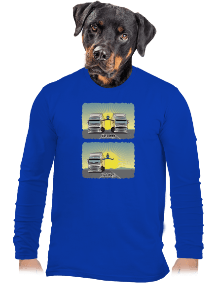 Chuck & Truck férfi hosszú ujjú póló Royal Blue
