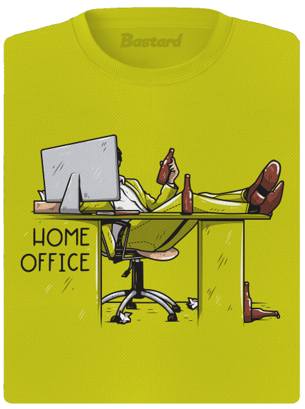 Home office női sportpóló Neon Yellow