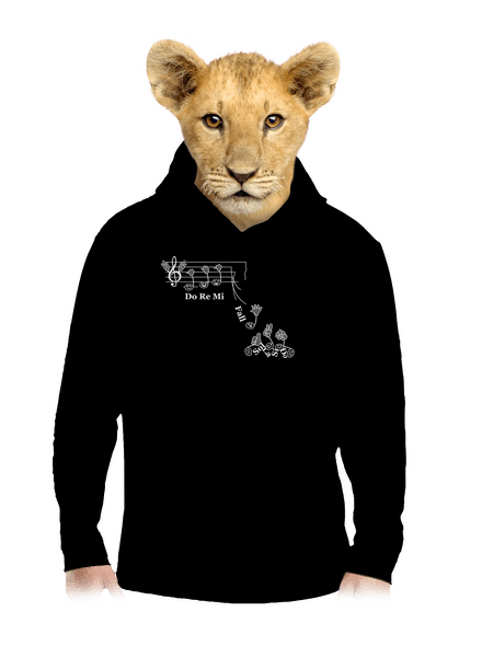 Do re mi fall gyerek kenguruzsebes pulóver Black