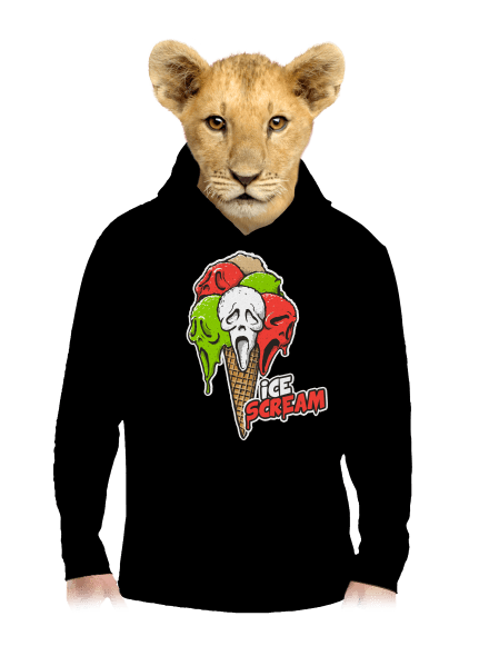 Ice Scream gyerek kenguruzsebes pulóver Black