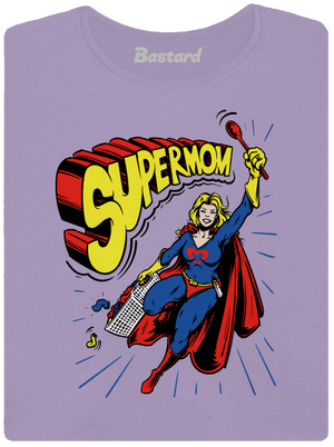 Supermom női póló elasztikus alsó szegéllyel Lavender