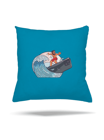 Szörfös vagyok párna Blue Turquoise