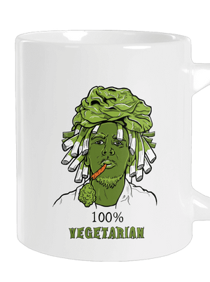 100% vegetáriánus nagy bögre White