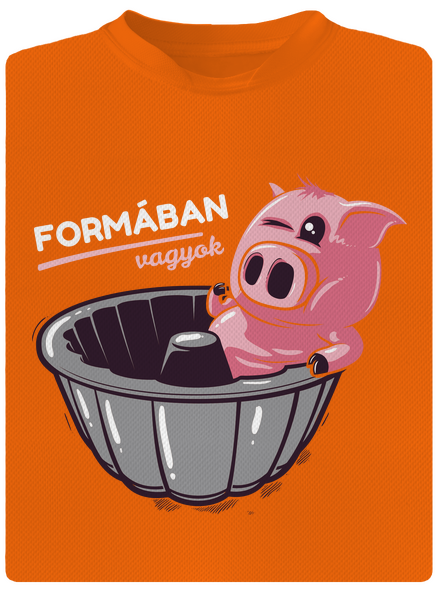 Formában férfi sportpóló Neon Orange