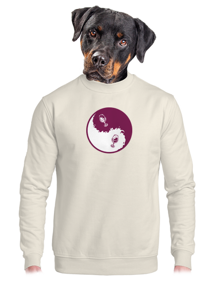 Yin Yang bor unisex crewneck Off White