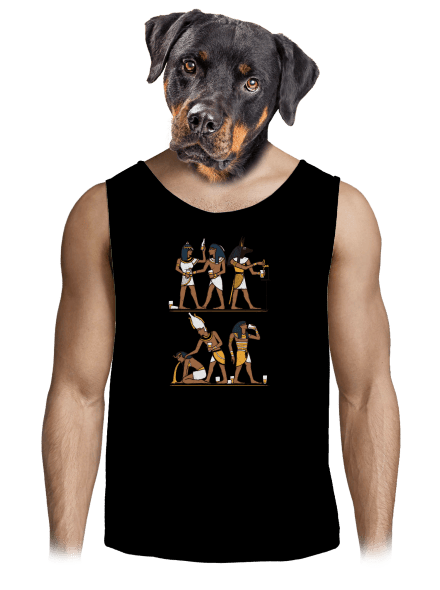 Egyiptomi parti férfi trikó Black