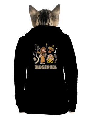 Oldschool cipzáras női pulóver Black