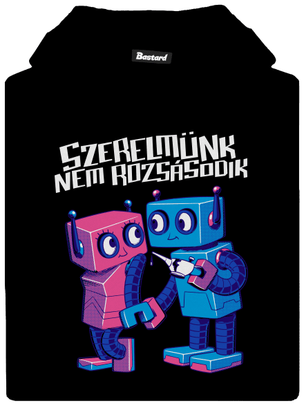 Robotok gyerek kenguruzsebes pulóver Black