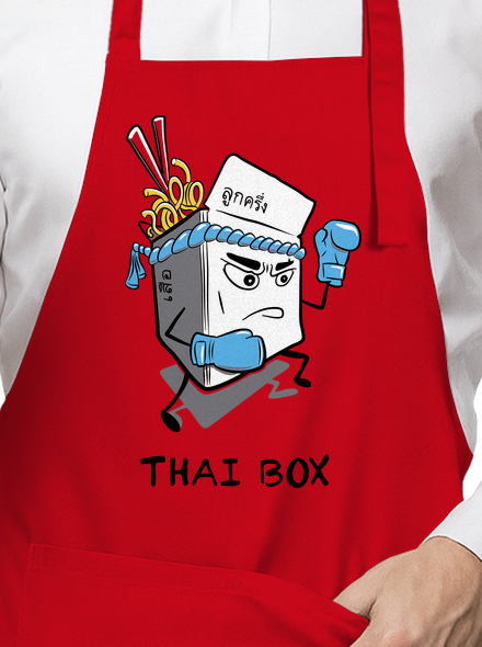 Thai box kötény Red