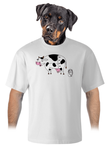 Tehén unisex túlméretezett póló White