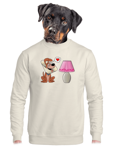 Szerelmes kutya unisex crewneck Off White