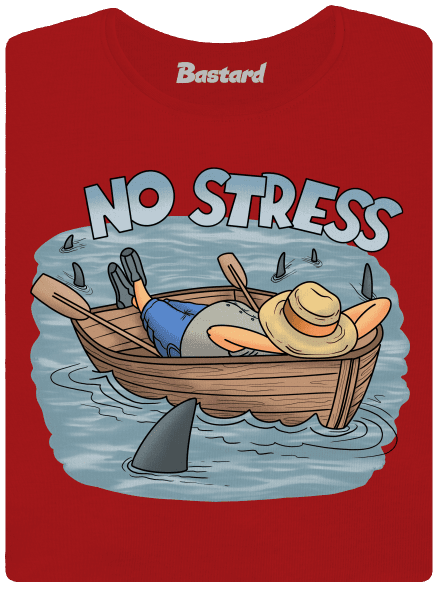No stress prémium női póló Red Mal