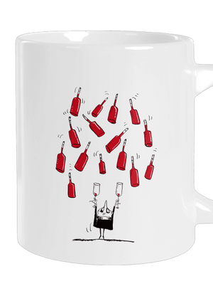 Boldog borász nagy bögre White