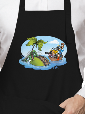 Vasúti sziget kötény Black