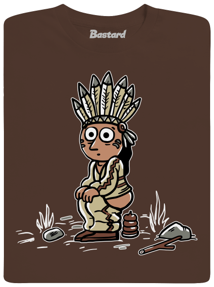 Indián férfi póló Brown