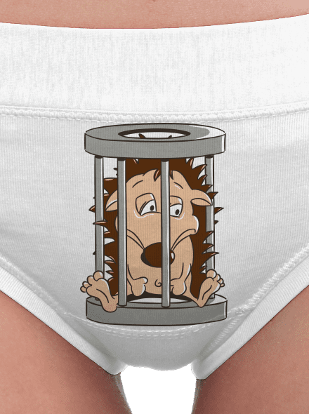 Sün a ketrecben női bugyik White